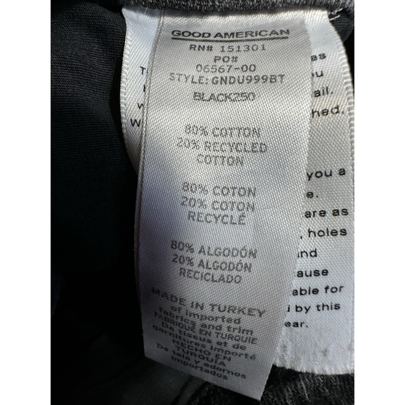 Good American Jeans Womens 27/4 Black Good Heritage Straight Stretch GNDU999BT - Picture 11 of 14